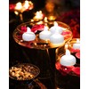 Yakpo 12 Pack Cool White Flickering LED Floating Tea Light,