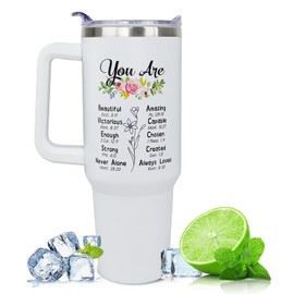 Heqianco Grandma Gifts Gigi Gifts For Grandma - Best Grandmother Gifts- Grandma Birthday Gifts Great Grandma Gifts For Nana Mimi -Mother's Day Gifts For Grandma -40oz Tumbler With Handle and Straw