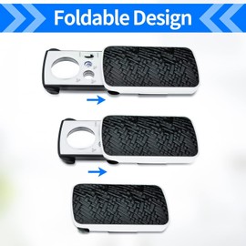 Jewellers Loupe Magnifier 30x 60x 90x Illuminated Jewelers Eye Loupe Magnifier, Jewellery Magnifying Glass Pocket Magnifier Jewellers Loupe Jewellers Magnifying Glass Pocket Magnifying Glass for Gems