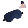Baluue Large Navy Blue Natural Silk Eye Mask for Sleep