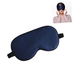 Baluue Large Navy Blue Natural Silk Eye Mask for Sleep Nap and Meditation Comfortable Eye Patch for Restful Sleep and Relaxation