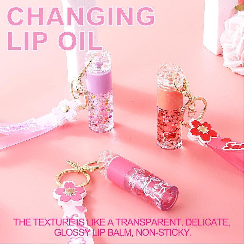 3 Colors Hydrating Lip Gloss Set, Glossy Shimmer High Shine