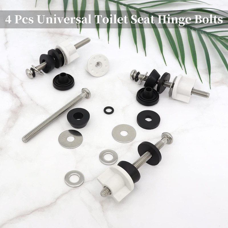 Universal Toilet Seat Hinge Bolts Kit, Heavy Duty Toilet Bolts,