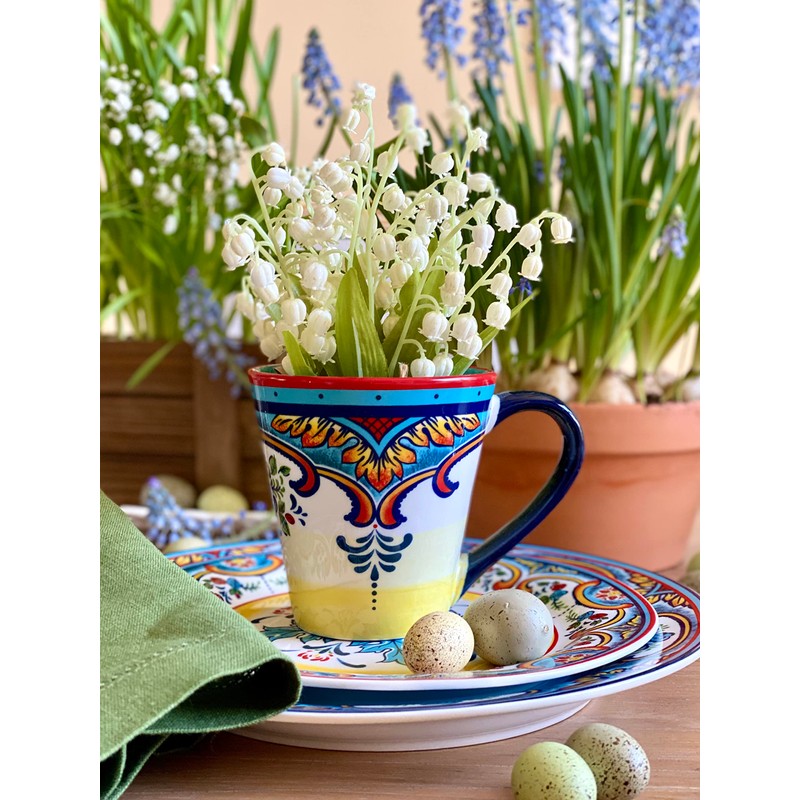 Euro Ceramica Zanzibar Collection 16 Piece Dinnerware Set Kitchen and