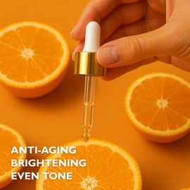 Valessence Rejuvenate C Facial Serum with Pure Vitamin C & Squalene – Brightening, Anti-Aging, Dark Spot Corrector, Hydrating Skincare, 1 fl oz