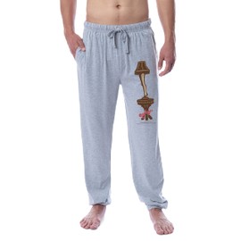 INTIMO A Christmas Story Mens' Movie Lamp Leg Major Award Sleep Pajama Pants (X-Large) Grey