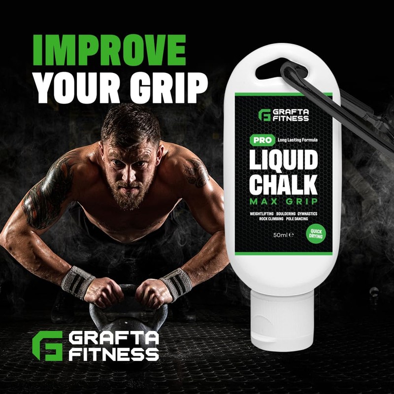 GRAFTA Fitness Pro Liquid Chalk for Weightlifting, Climbing, Gymnastics &