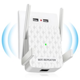 WiFi Extender, Newest WiFi Extenders Signal Booster for Home, WiFi Signal Amplifier Range Up to 9200sq.ft & 35 Devices, WiFi Repeater with Ethernet Port, Easy Setup, Alexa Compatible