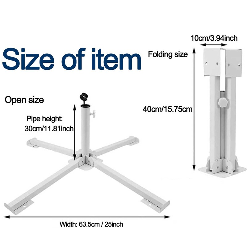 MILIMOLI Foldable Portable Beach Umbrella Stand - Portable Patio Umbrella