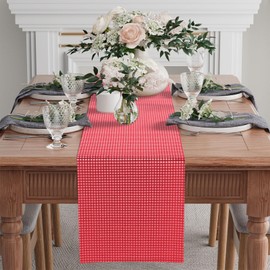 XCHI Red Glitter Sequin Mirror Table Runner Christmas Xmas Winter Table Decoration for Wedding Party Singles Dance Home Kitchen Decor 13x72 Inch