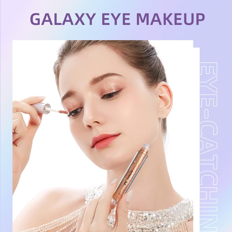RoseFlower 12 Pieces Diamond Glitter Eyeliner Liquid Set 12 Colours