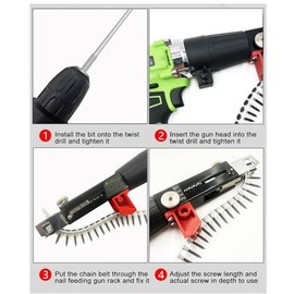 Automatic Chain Nail Gun, Electric Drill Screw Gun, Electric Nail Stapler Set