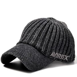 AVIREX 14986700 Avilex Knit Cap, Knit Hat, Men's, Women's, Black, Gray, Black, Ash, Brand, Military, American Casual, Street, Outdoor, grey (85)