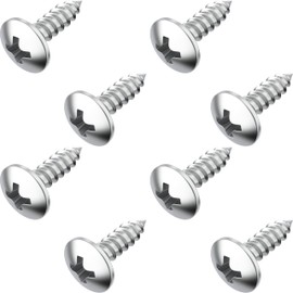 Prime Ave Stainless Steel License Plate Fastener Screws Compatible with Subaru WRX BRZ Impreza Outback Forester Crosstrek Legacy Ascent (Pack of 8)