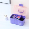 Kinsorcai 11'' Plastic Box Organizer with Removable Tray, Sewing Box