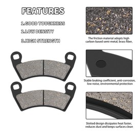 XuLong Front and Rear Brake Pads for Polaris Ranger 400 500 700 Carb 2x4 4x4 6x4 EFI XP HO Crew 800 RZR-4 HD XP 6x6 Crew 900 RZR XP XP4 D Crew Diesel RXR-4 XP900 RZR XP1000 R11 EU/MD R12 R14