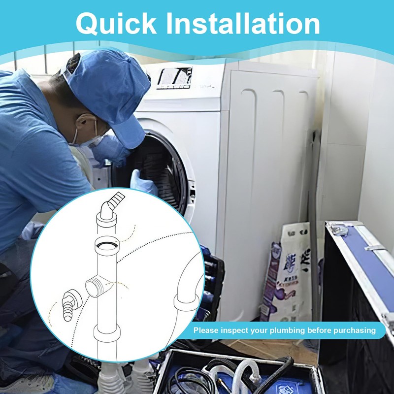 filheraze Washing Machine PP Drain Connection, Dishwasher, Washing Machine, Dryer,