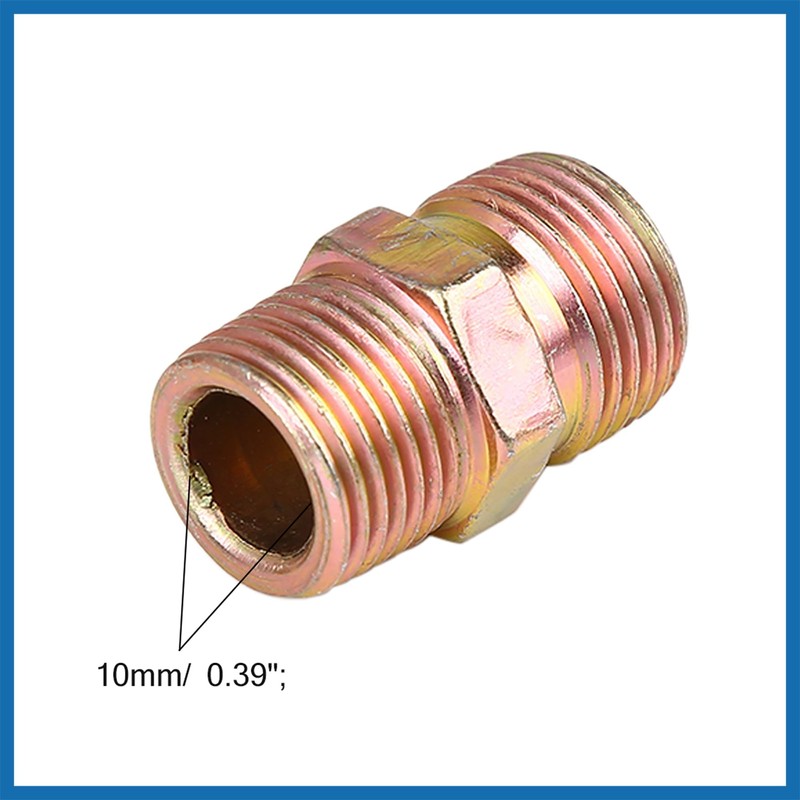 A ABSOPRO 2pcs 3/8" NPT Pipe to M18x1.5mm Oil Hose
