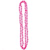 Neon Party Necklace Beads 80s Fancy Dress Accessory (Pink)
