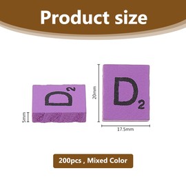 DICOSMETIC Pack of 200 Wooden Alphabet Tiles Colourful A-Z Letters Tile 20 x 17.5 x 5 mm Small Scrabble Wooden Letters Wooden Letters Alphabet Learning Tools for Crafts Spelling Wedding Frame