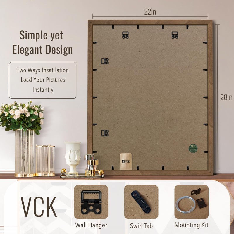 VCK 22x28 Poster Frame 3 Pack - Brown Walnut, Exclusive