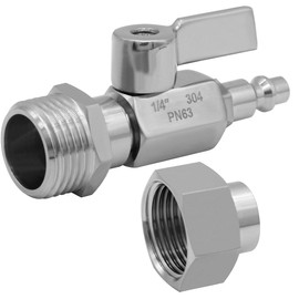 beduan RV Winterize Blowout Adapter Kit, 1/4 Air Compressor Quick Connect Plug with 3/4 Male&Female Garden Hose Threaded Wintering Water Blow Out Fitting for Sprinkler Camper Trailer Boat Motorhome