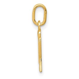 Solid 14k Yellow Gold Cursive U Initial Letter Alphabet Charm Pendant