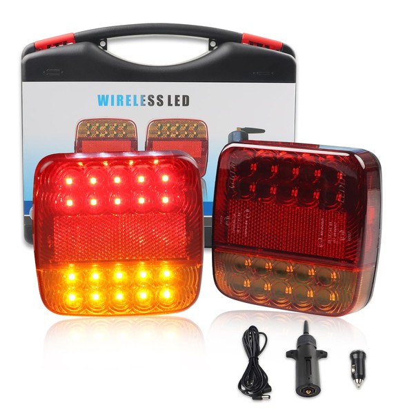 DYNVEX Magnetic Wireless Trailer Lights, Rechargeable LED Trailer Light for