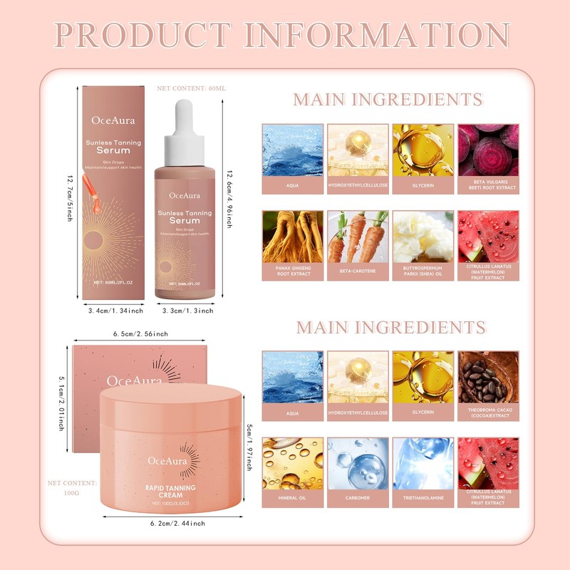 Tanning Drops with Face Self-Tanner, Self Tanning Drops, to Improve