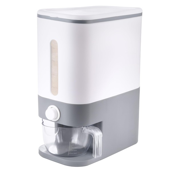 Rubtlamp Rubtlamp 22.5-25 Lbs Gray Rice Dispenser, Rice Container with