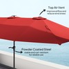 Outsunny 13ft Large Patio Umbrella with Solar Lights, Rectangular Double-Sided
