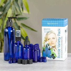 SpaRoom Blue Apothecary Essential Oil Variety Pack Bottles Containers