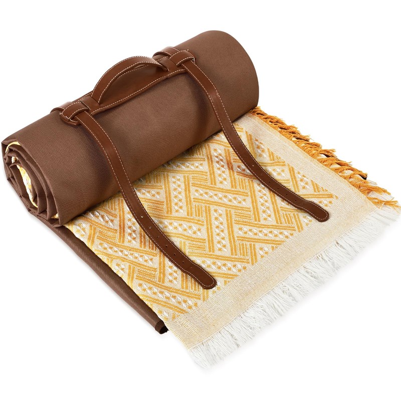 VitalCozy Waterproof Picnic Blankets Outdoor Blanket Foldable 2 in 1