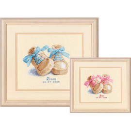 Vervaco Counted Cross Stitch Kit Baby Shoes 6.4" x 7.6"