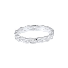 Elli Women's Braided Infinity Knot Trend Ring in 925 Sterling Silver, 56, Sterling Silver, None