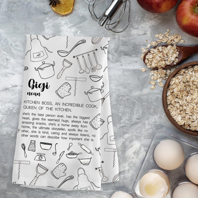 Gigi Kitchen Towel - Grandma Gift, Housewarming Tea Dish Towel