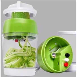 Unbranded Spiral Slicer Spiralizer Vegetable Cutter Zucchini Pasta Noodle Spaghetti Maker - Black with container