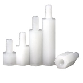FEEIMOL M5 Spacer Nylon Hex Spacer Sleeves PCB Boards Male Female Thread Standoff Bolts M5 x 50 + 6 mm (Pack of 10)