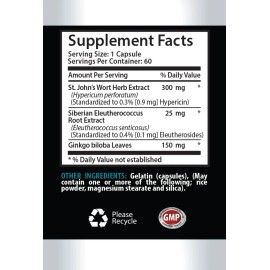 PRIVATE LABEL Healthy boost - ST. JOHN'S WORT EXTRACT - Plant nutrients 3 Bottles 180 Capsules