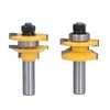 2Pcs 1/2in Shank Router Bit Woodworking Cabinet Door Carbon Steel