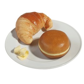 Deco Woerner Decorative Croissant Assortment Food Dummy Brown Pack of 3 Decoration 12 cm