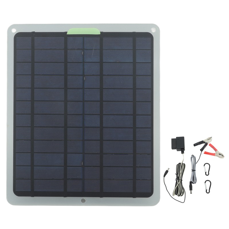 Mini Solar Panel Kit 22W With Bracket 12V OBD Battery