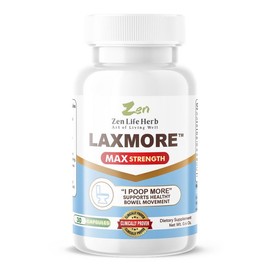 LAXMORE "I POOP MORE" Healthy Bowel Movements And Digestive Wellness (30/60/90) MultiPack - Dietary Vitamin Supplement Fitness Edible:_1 Pack (30 Capsules)