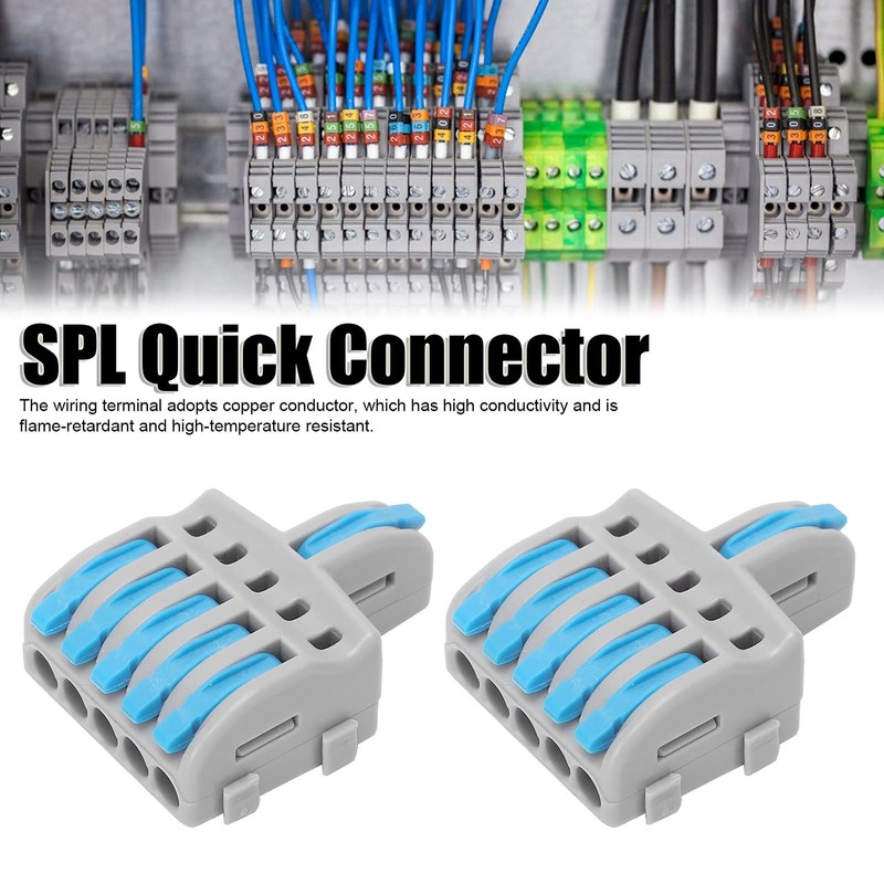 20Pcs SPL Quick Connector 1 in 5 Out Push‑Type Splitter