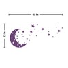 Moon and Stars Night Sky Vinyl Wall Art Decal Sticker