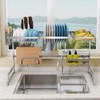Stainless Steel Dish Drying Rack Over Kitchen Sink, Dishes and