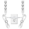 3 Prong 12 FT Twin Extension Cord Power Strip, 6