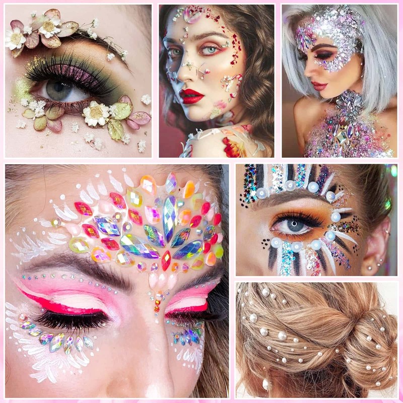 Face Makeup Glue for Rhinestones, Shynek Cosmetic Face Glitter Glue