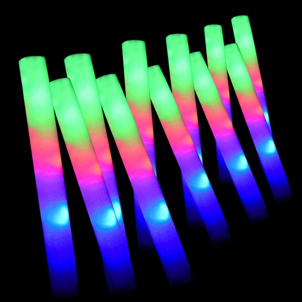 M.best Glow Sticks Bulk, 100 Pack LED Light Up Foam