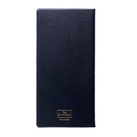 The Economist Diaries 2024 Diary and Business Planner - Day a Page Desk Diary Desk Diary with Luxury Leather Cover - Blue